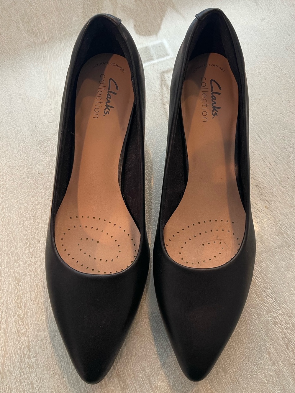 NWT Clarks Collection Le Jerica Black Leather Pumps – Women’s 7.5W